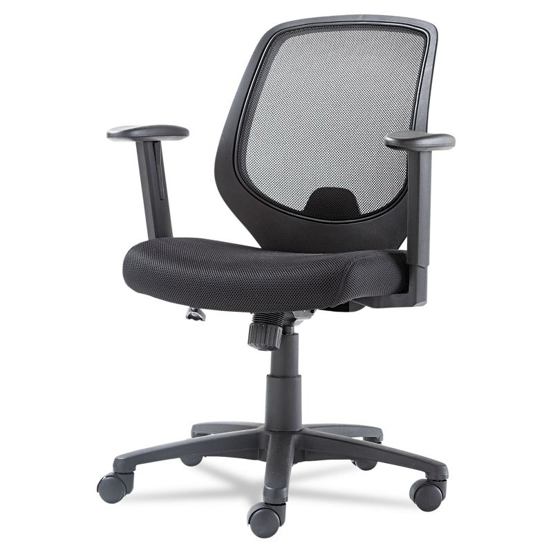 Oif Swivel/Tilt Mesh Mid-Back Chair Height Adjustable T-Bar Arms Black CD4218