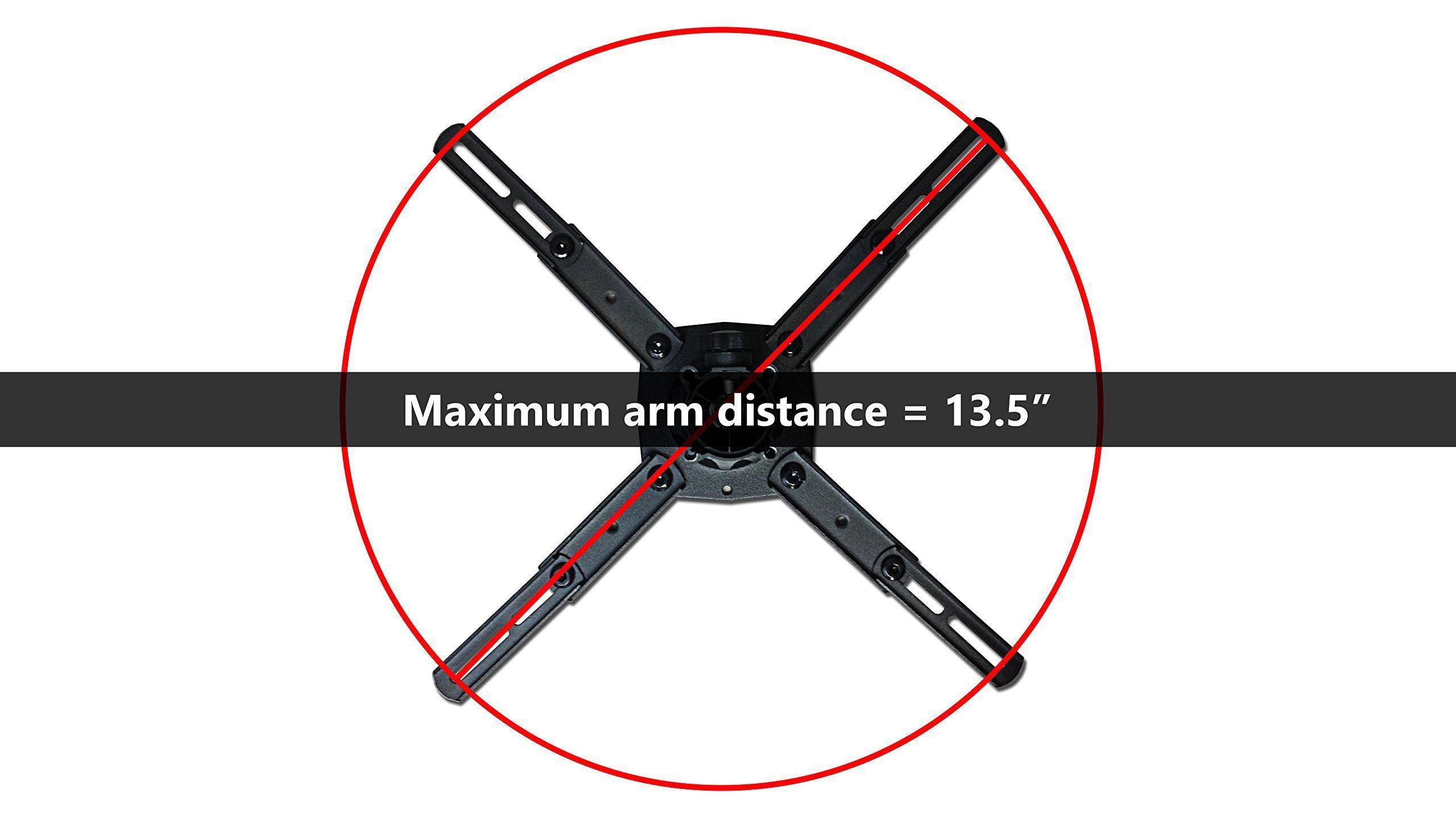 STR-MOUNTSB Silver Ticket Products LCD/DLP Low Profile Universal Projector Mount 3" Small, Black