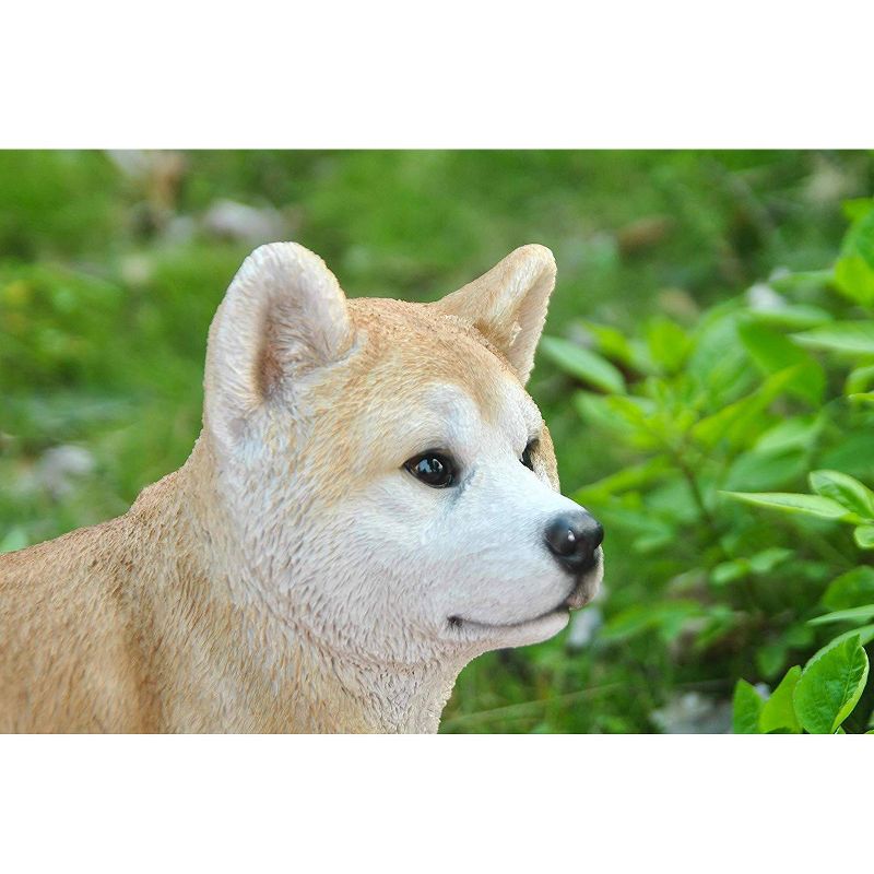 18" Polyresin Standing Akita Dog Statue Brown - Hi-Line Gift