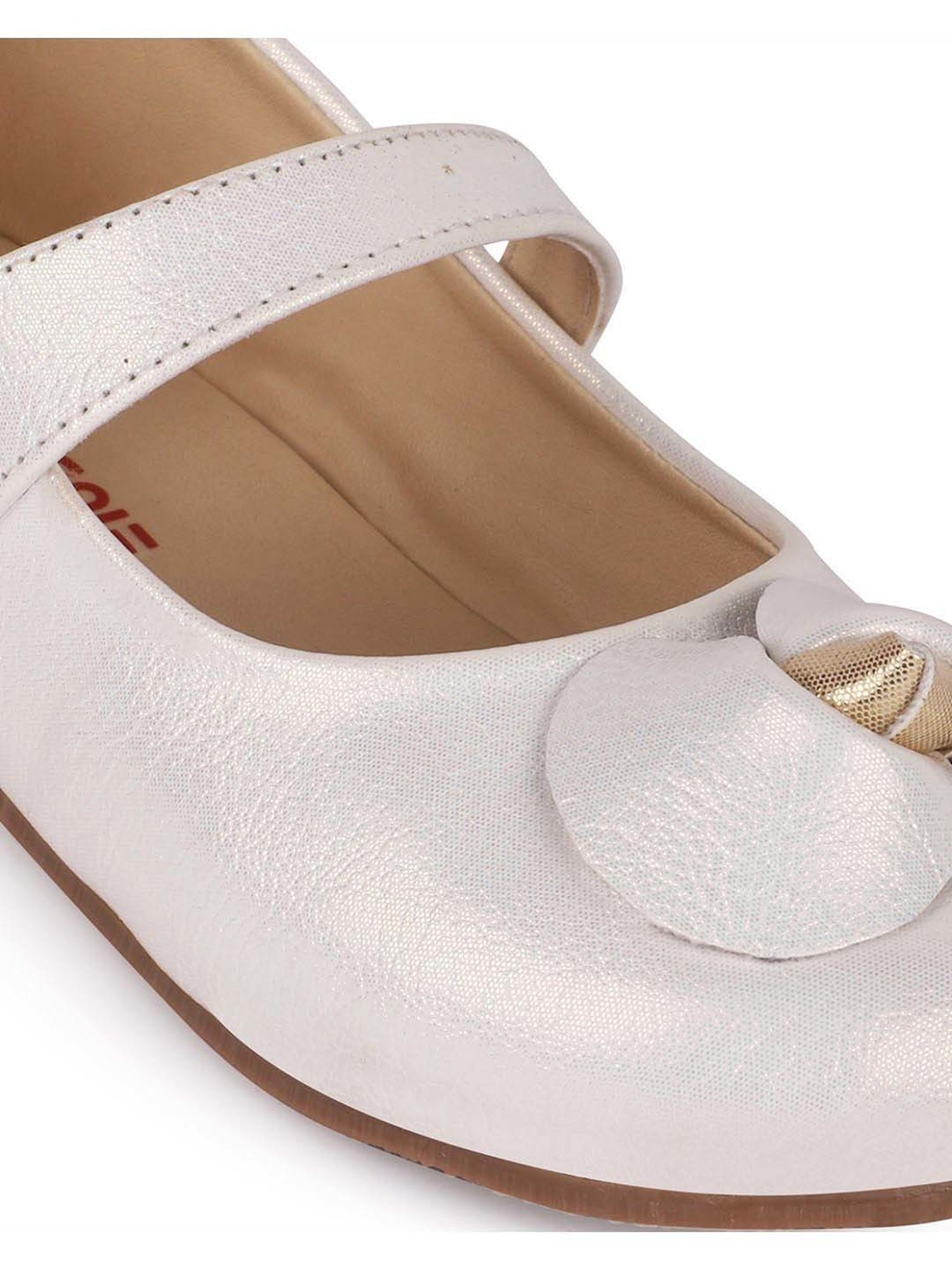 Minesole Kids White Mary Jane Shoes