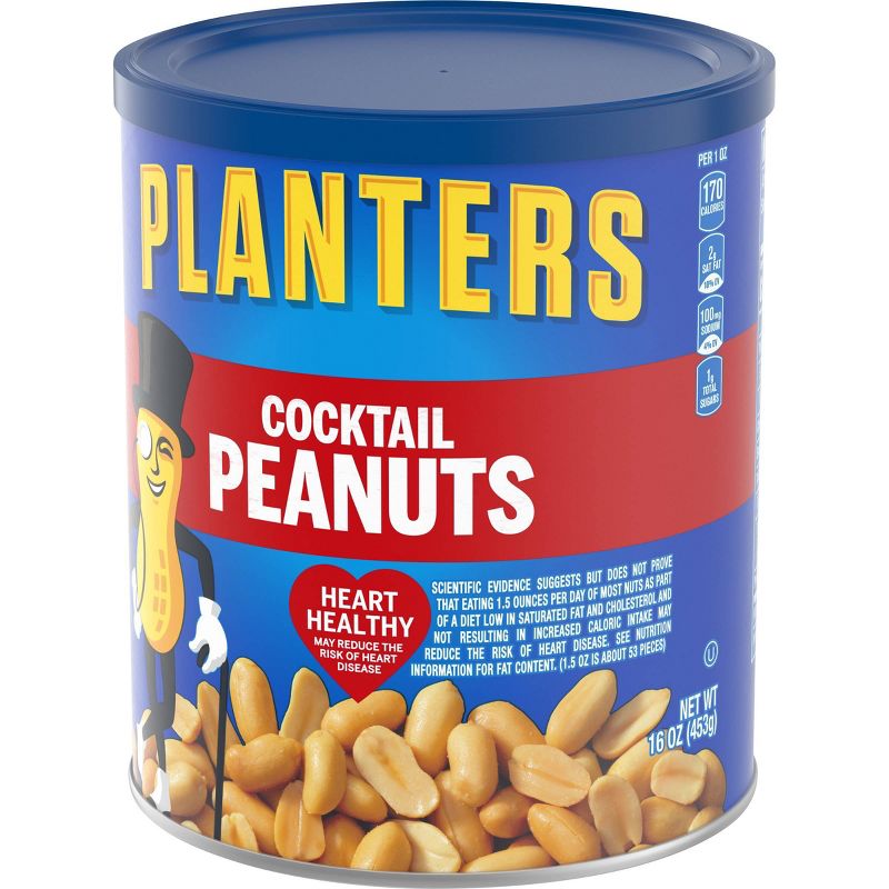 Planters Heart Healthy Cocktail Peanuts - 16oz