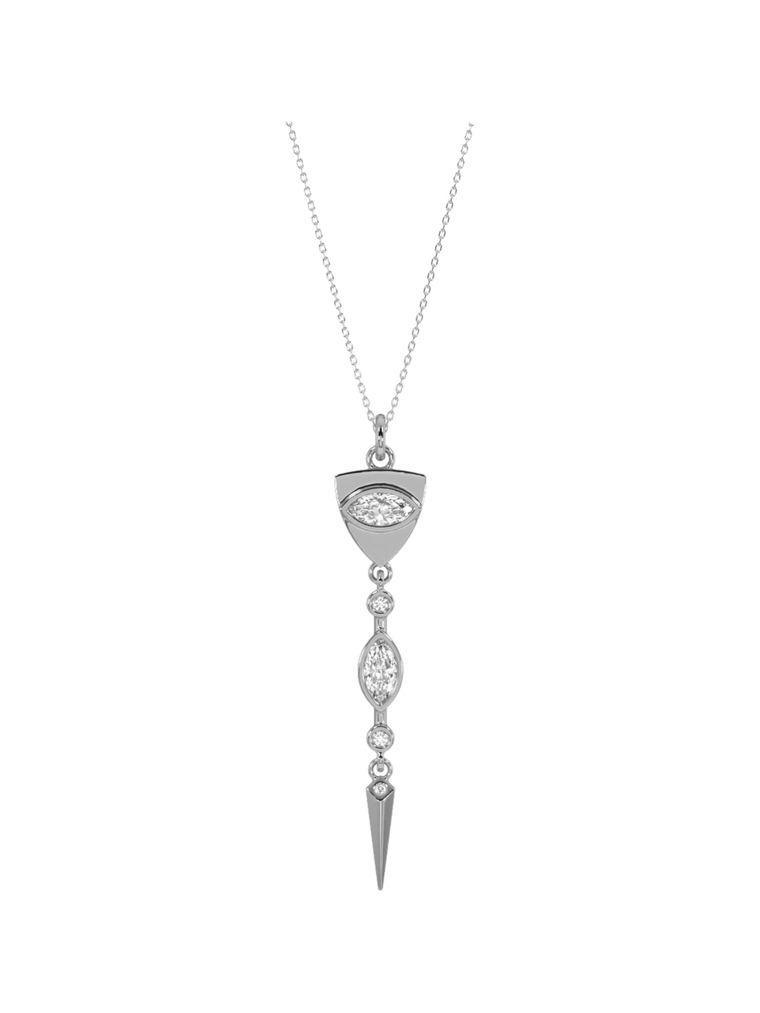 Zavya 92.5 Sterling Silver Pearlescent Elegance Pendant with Chain for Women