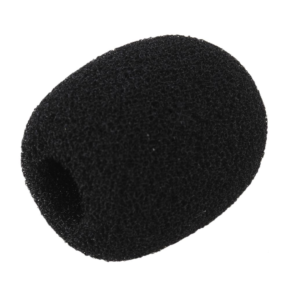 BQLZR 10pcs Black Loudspeaker Lapel Microphone Wind Shield Mic Sponge Skin EY-M05