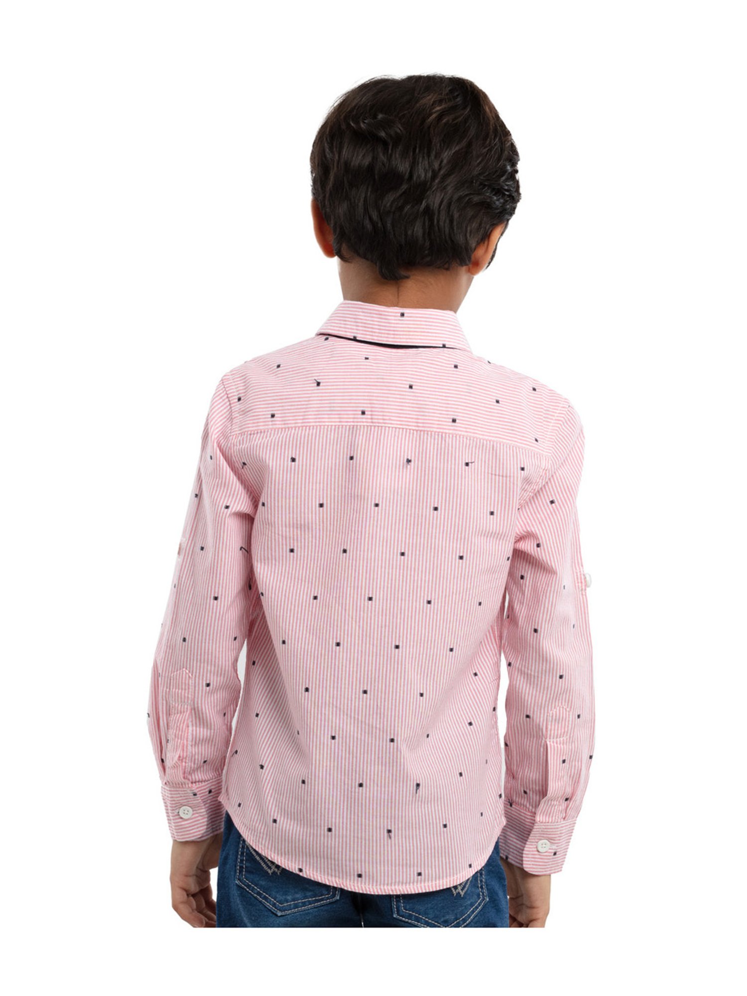 Under Fourteen Only Kids Pink Printed Full Sleeves Shirt