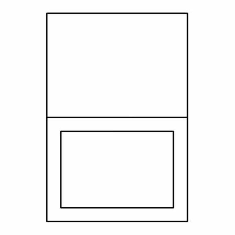 #A-6 Longfold Embossed Panel Card, 9-1/4" x 6-1/4", 80# Bright White (96% Bright), Raised Embossed Panel (Box of 250)