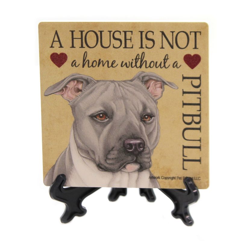Animal 4.0" Pitbull Coaster House Cork Back Sjt Enterprises  -  Coasters