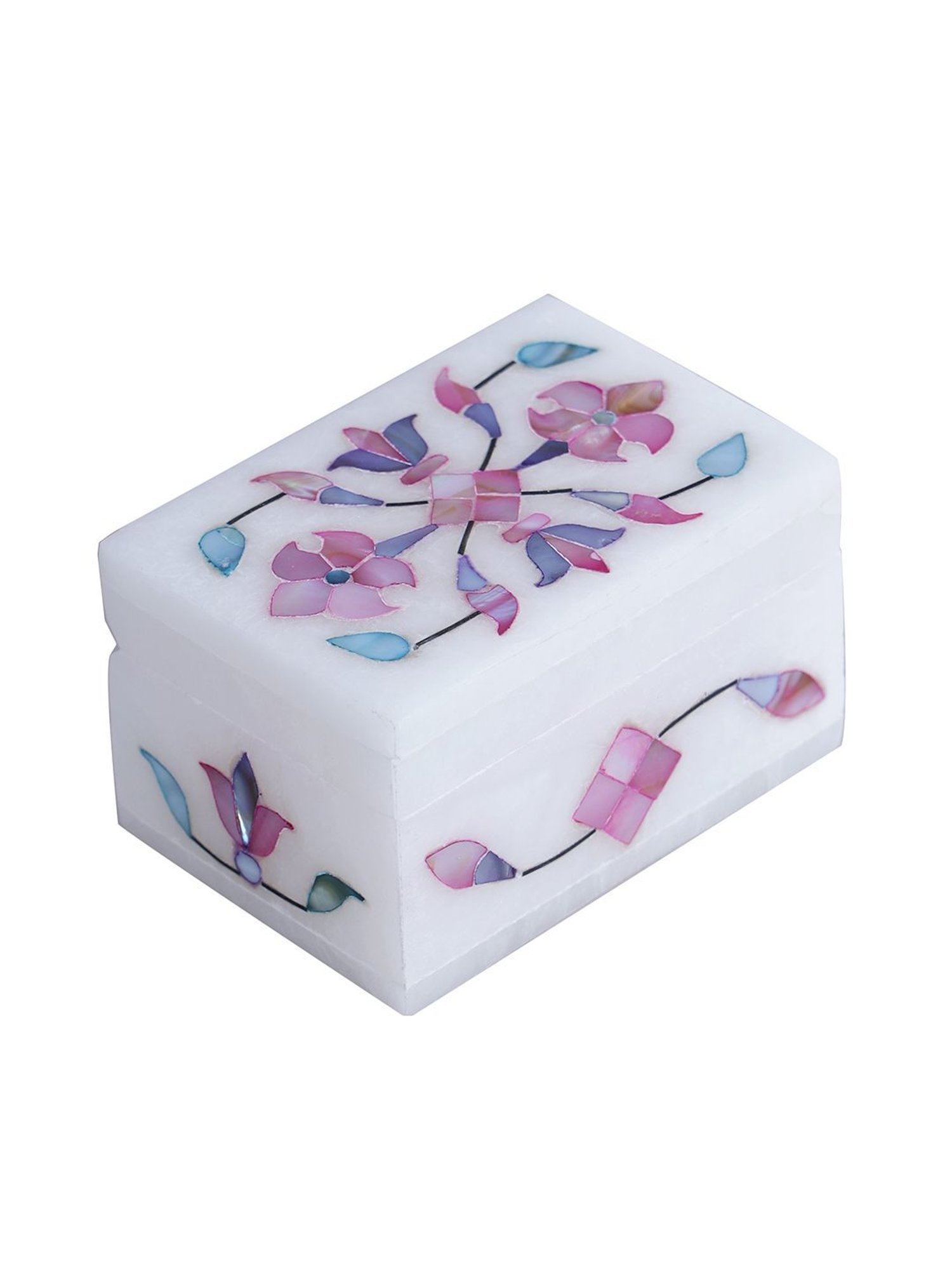 Aapno Rajasthan Pink & White Marble Jewellery Box