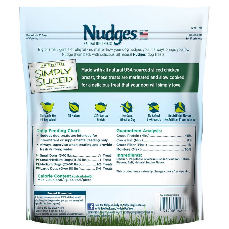 Nudges Simply Sliced Chicken  Breast Dog Treats - 12oz
