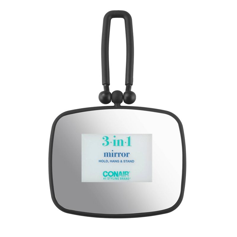 Conair Soft Touch Large Black Rectangle Mirror