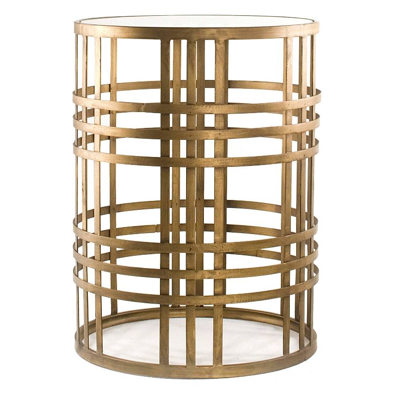 Woven Brass Side Table Brass - FirsTime
