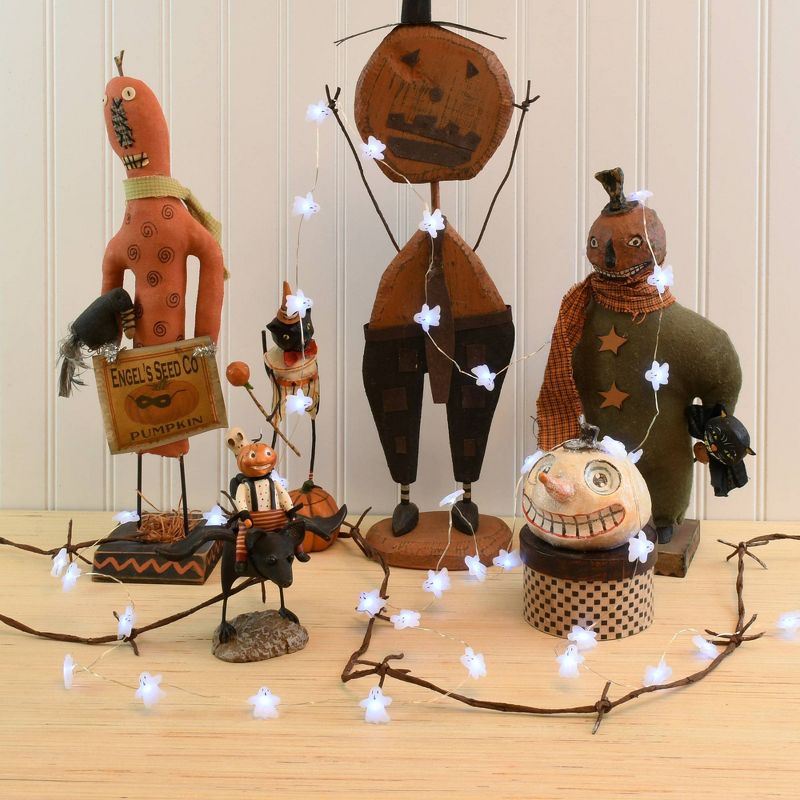 Lumabase 2ct Battery Operated LED Ghost Halloween Mini String Lights