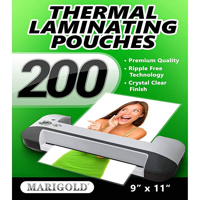 Crystal Clear Thermal Laminating Pouches Pack of 200 Sheets 9 x 115