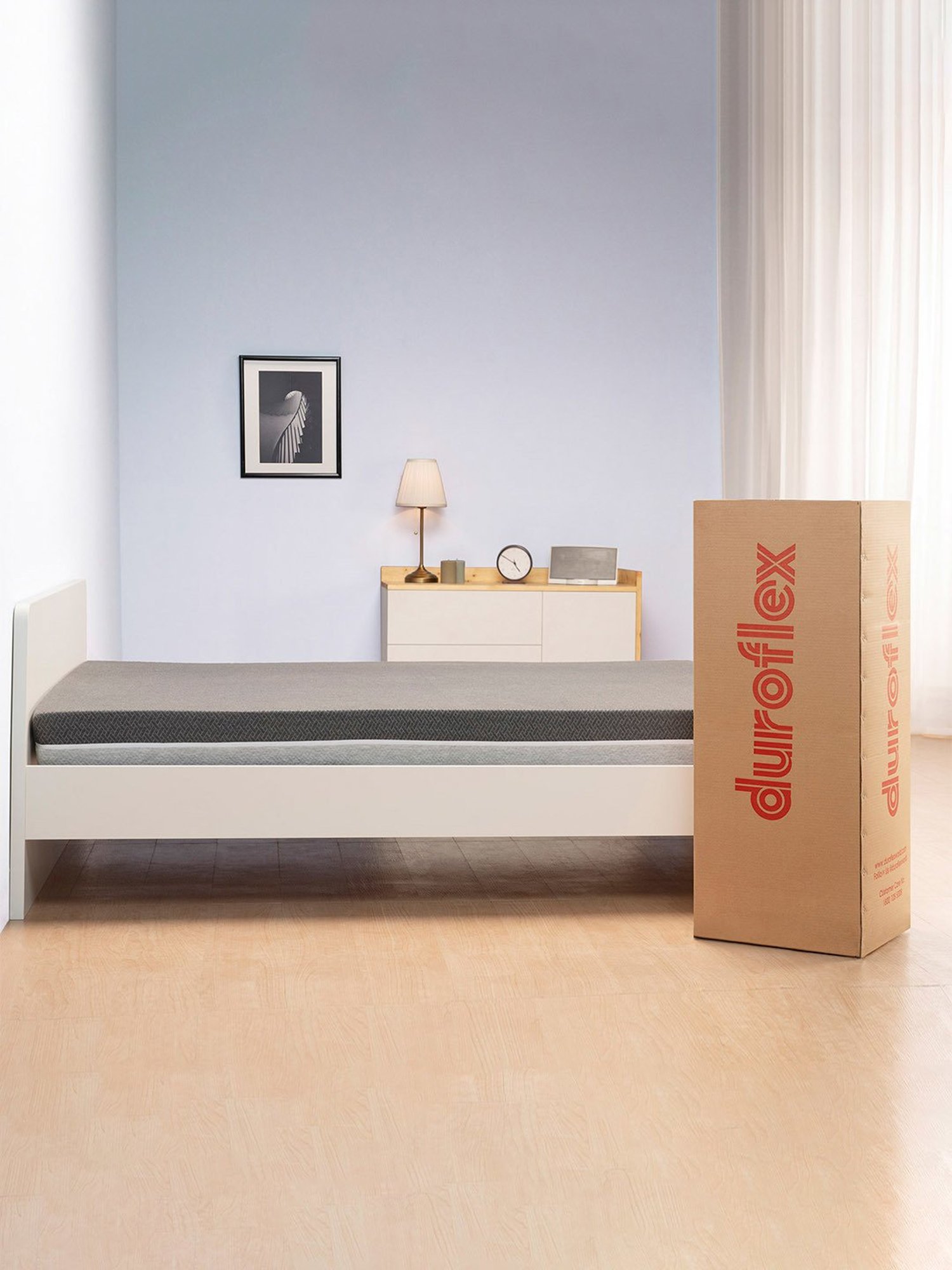 Duroflex Live-in Adapt Grey Foam New Gen Smart Design Flippable Adjustable Single Mattress