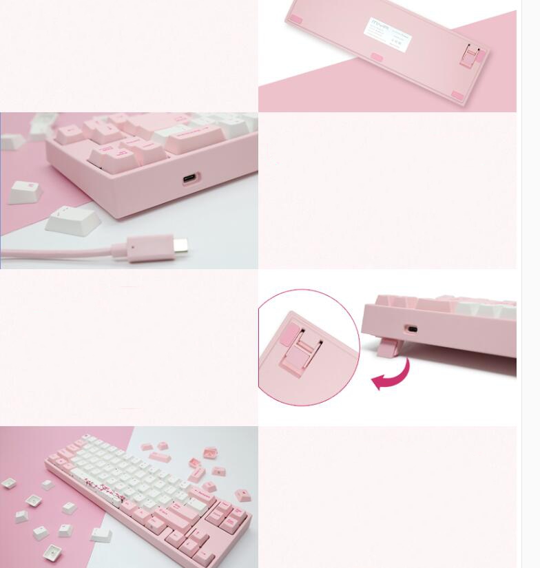 Ducky X Varmilo MIYA Pro Ergonomic Design,Cool Exterior 68 Keys Type-C Cable Detachable Mechanical Gaming  Keyboard For Office And Game- Chinese Hua Dan Verison( No Backlit)