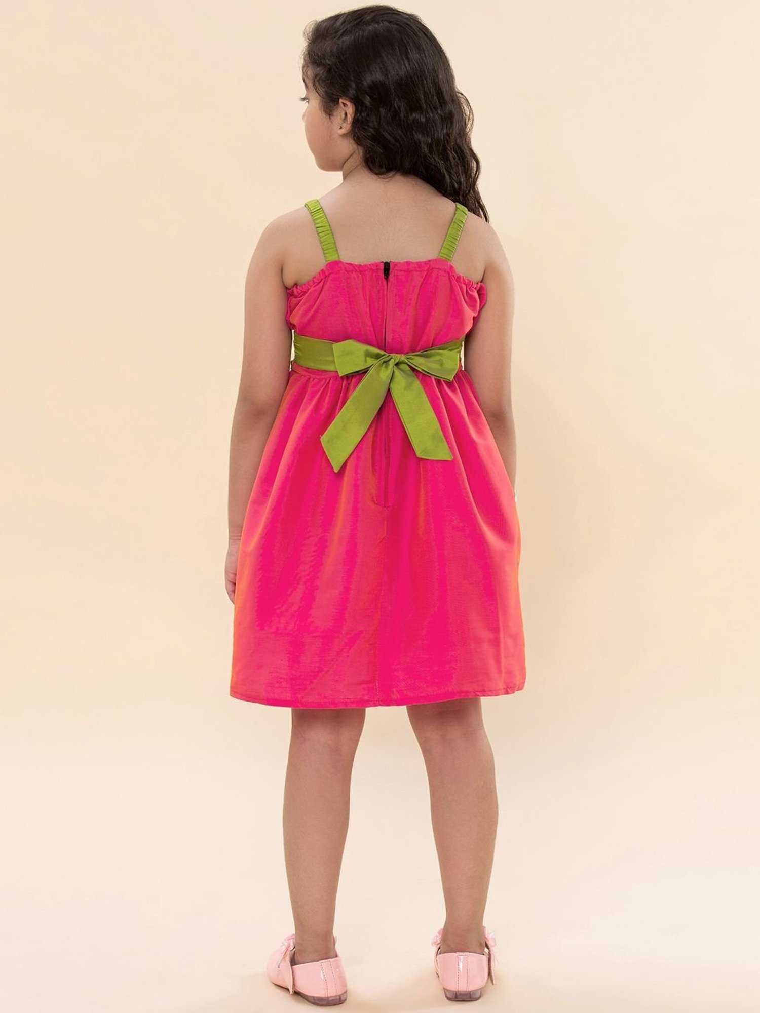 Peppermint Kids Black & White Printed Full Sleeves Dress