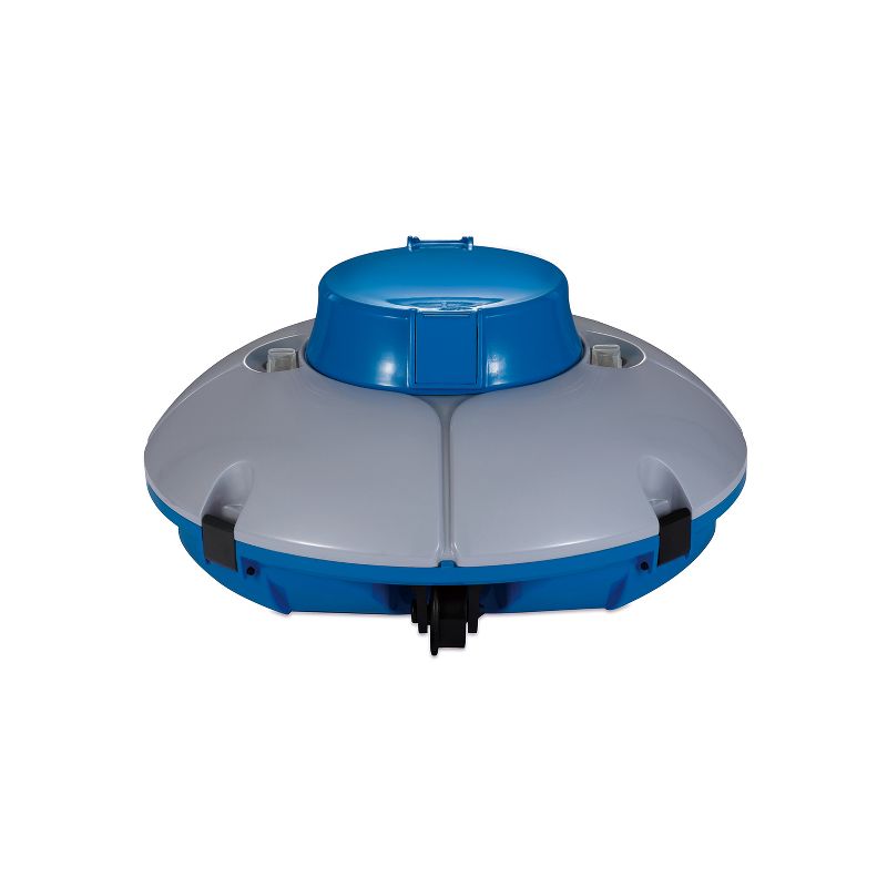 Summer Waves P56000024 Cordless Rechargeable Robotic Above Ground Flat Floor Swimming Pool Water Vacuum Cleaner System, Gray/Blue