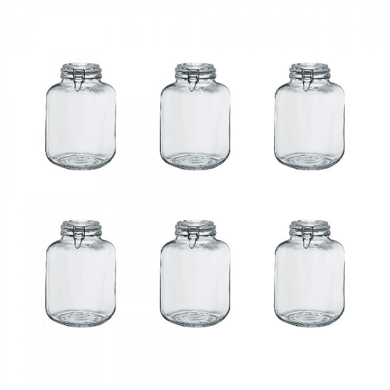 Amici Home Italian Hermetic Glass Canisters, 145oz, Set of 6