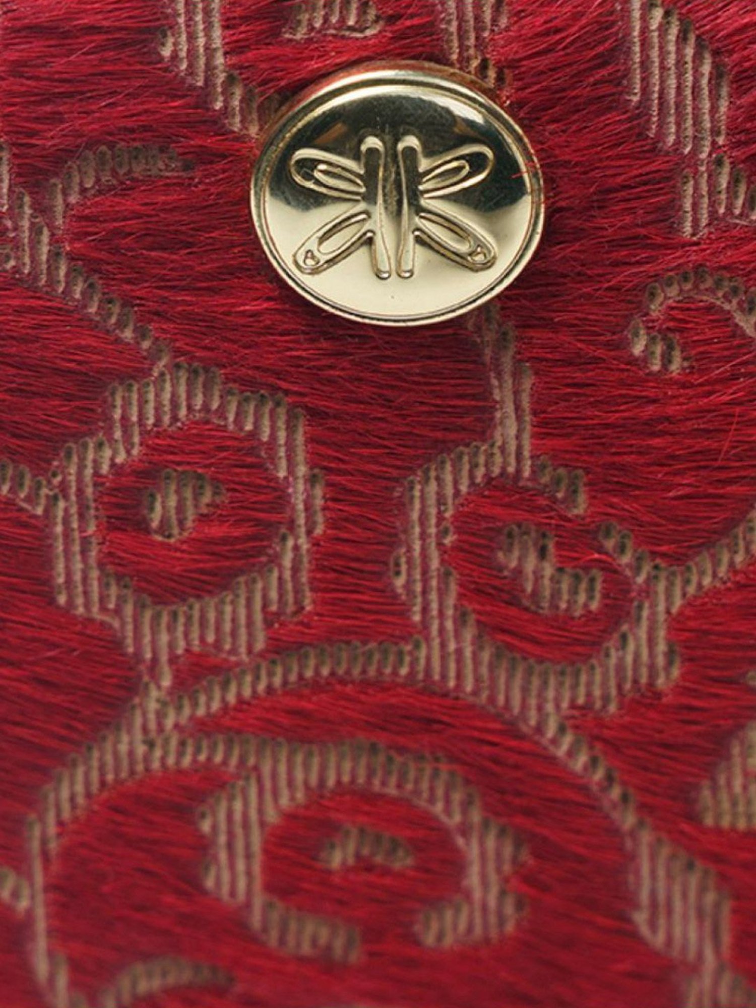 RI2K London Red Leather Textured Zip around Wallet