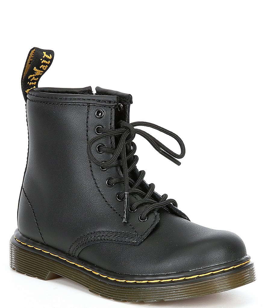 Dr. Martens Kid's 1460 Softy T Leather Lace-Up Combat Boots (Toddler)