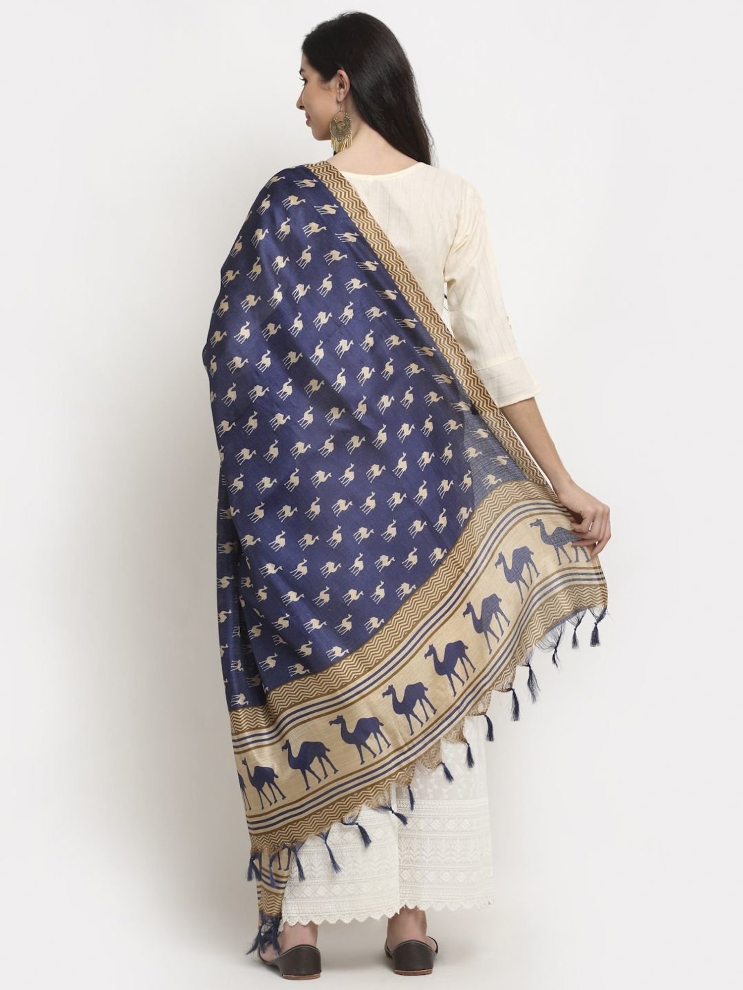 TAG 7 Blue Printed Dupatta
