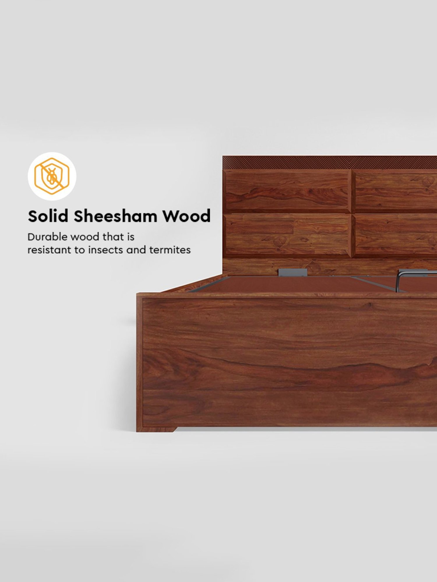 Nilkamal Riva Black Engineered Wood King Size Bed with Storage