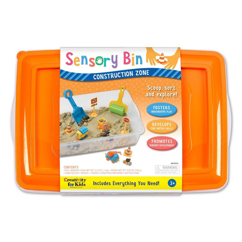 Construction Zone Sensory Bin - Creativity for Kids