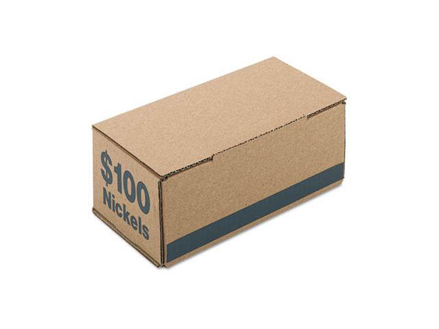 PM Company 61005 Corrugated Cardboard Coin Storage w/ Denomination Printed On Side, Blue