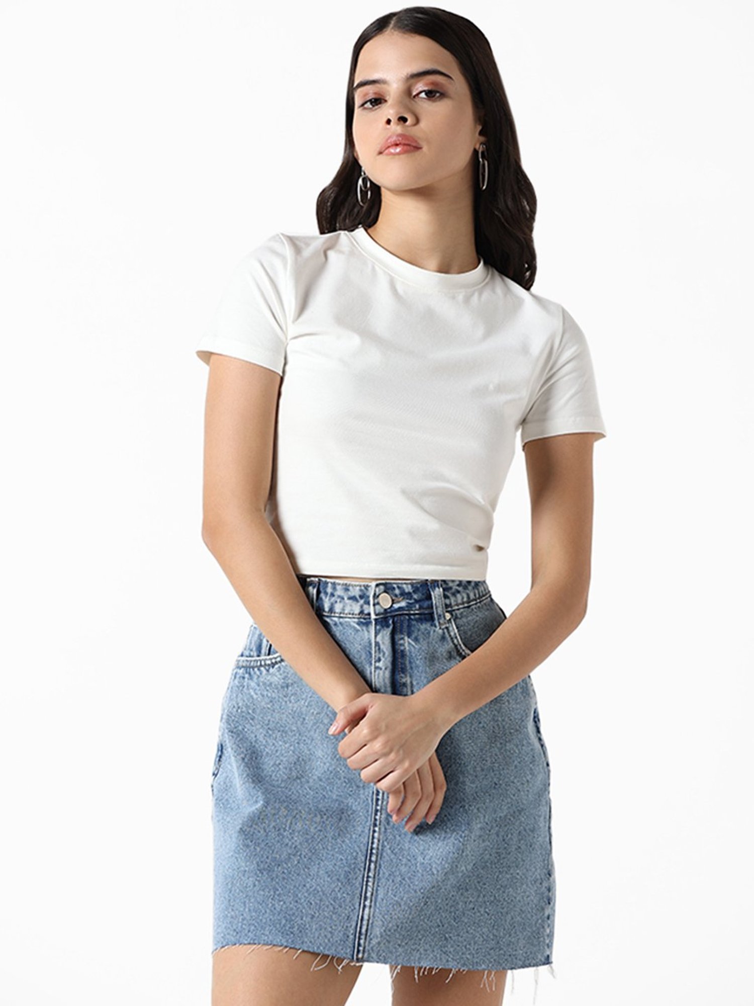 Nuon by Westside Plain White T-Shirt