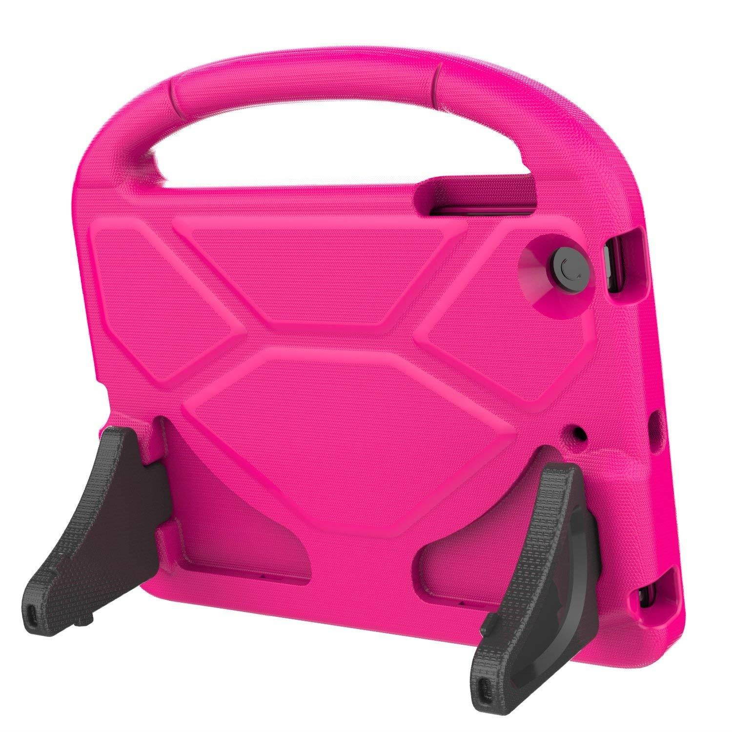 BMOUO Case for iPad Mini 1 2 3 with Built-in Screen Protector, Shockproof Lightweight Hard Cover Handle Stand Kids Case for Apple iPad Mini 1st 2nd 3rd Generation, Rose