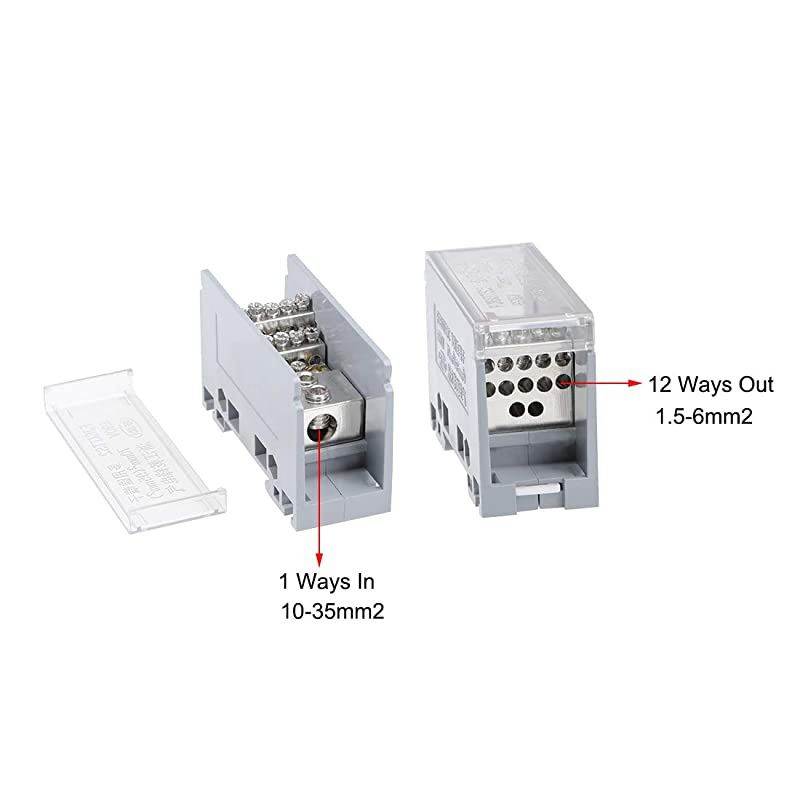 1 in 12 Out DIN Rail Terminal Blocks 690V Connectors Distribution Block