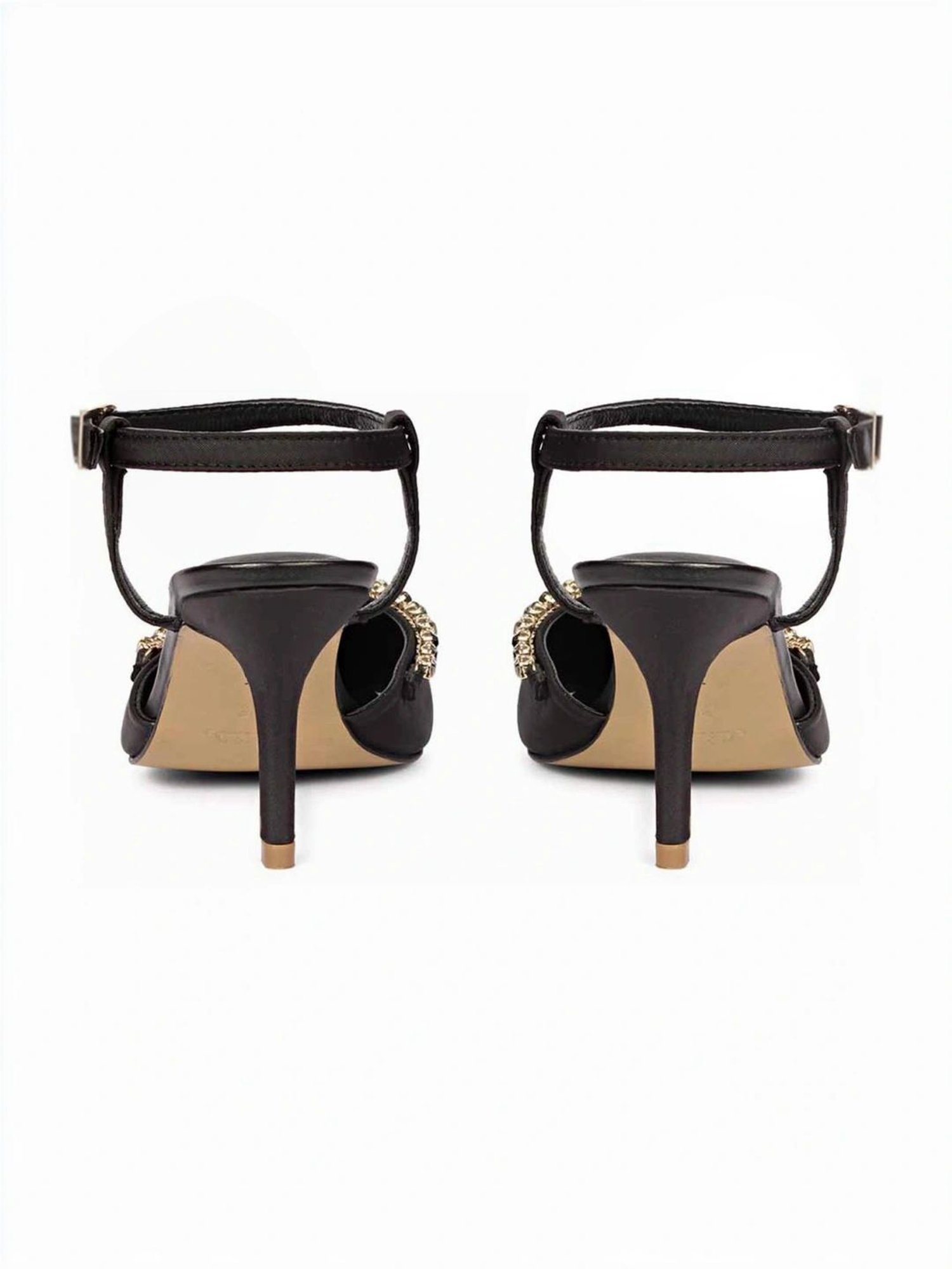 Saint G Women's Leila Black Ankle Strap Sandals