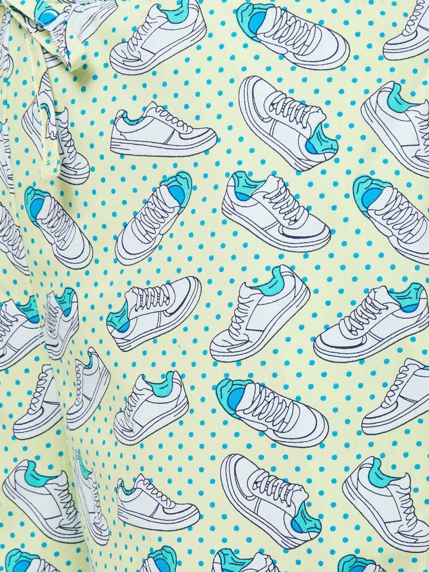 Soie Lime Green Cotton Printed Pyjamas