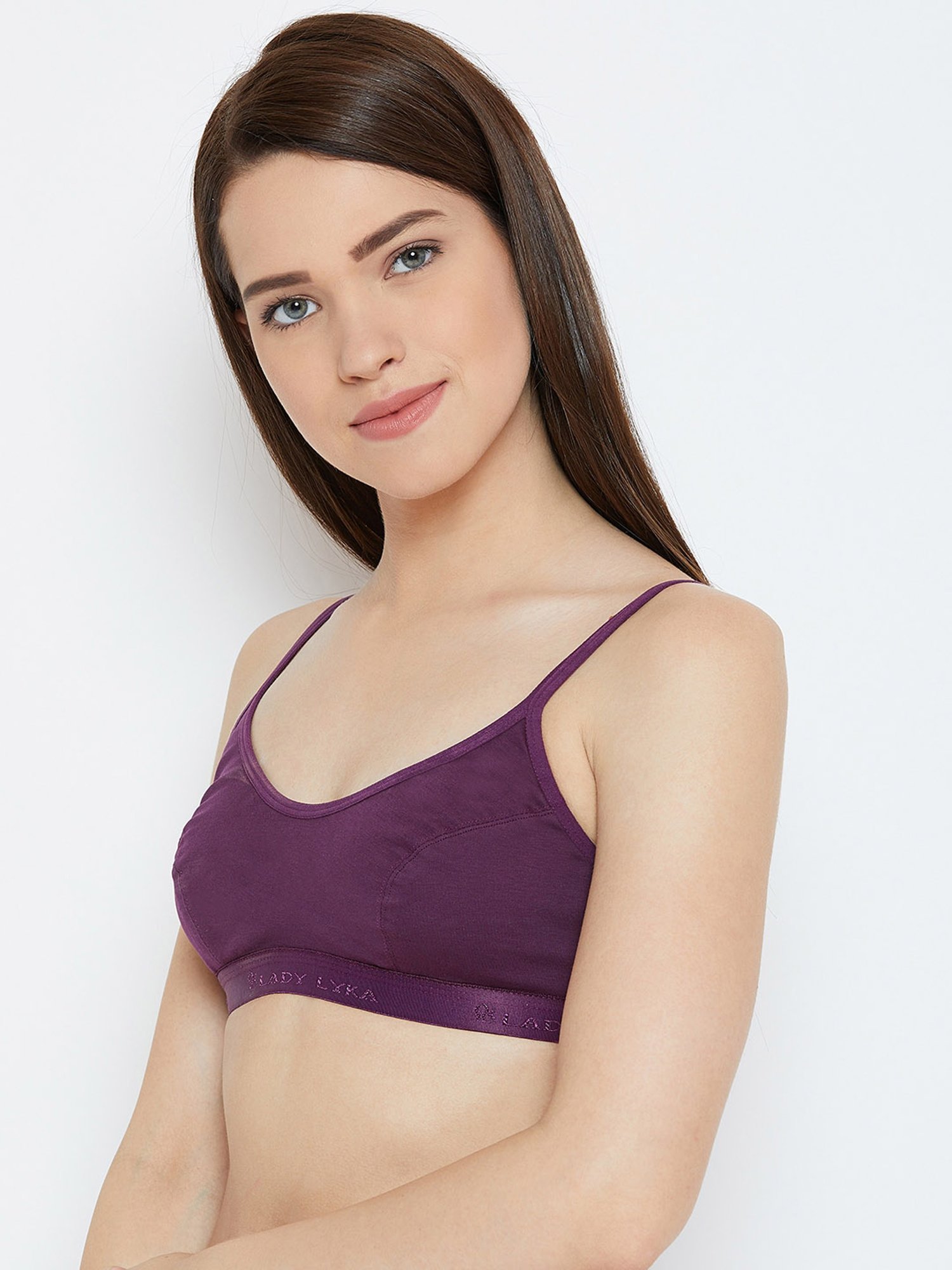 Lady Lyka Multicolor Non Wired Non Padded Sports Bra (Pack Of 2)