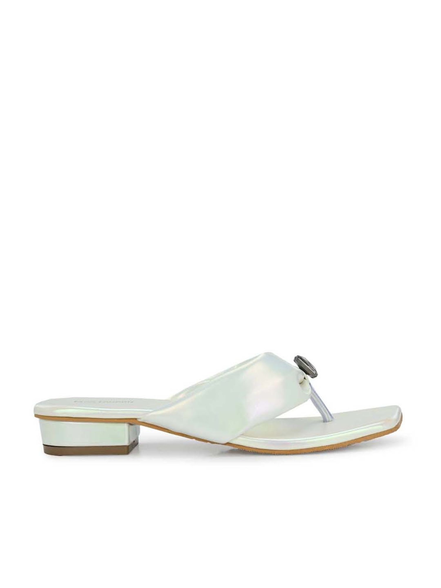 Clog London Women's White Thong Sandals