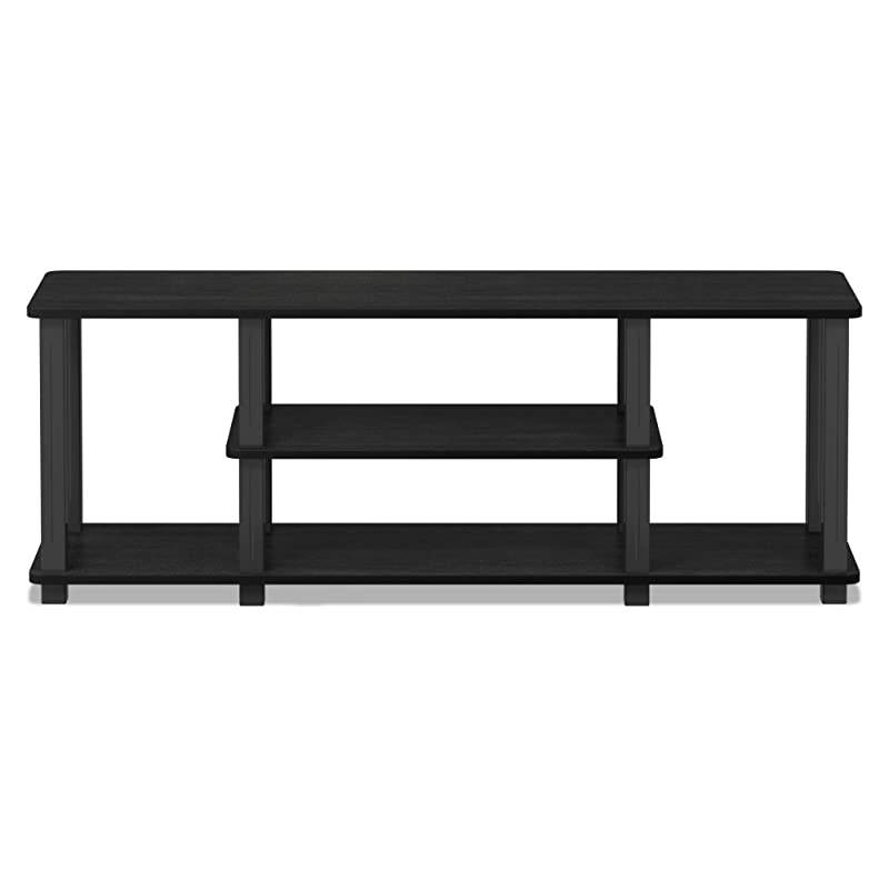 TurnSTube No Tools 3D 3Tier Entertainment TV Stands Square AmericanoBlack