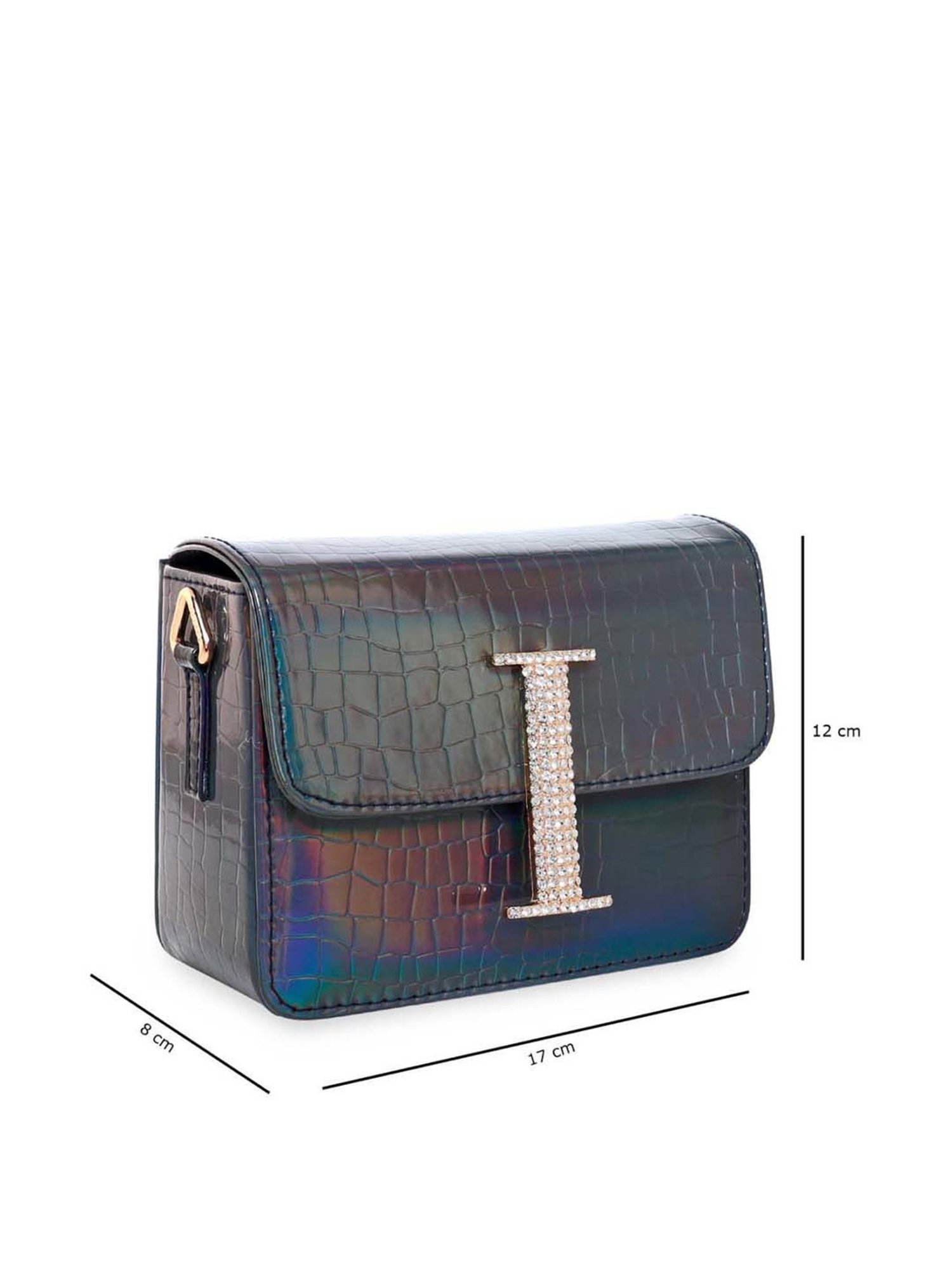 Esbeda Navy Textured Small Sling Handbag