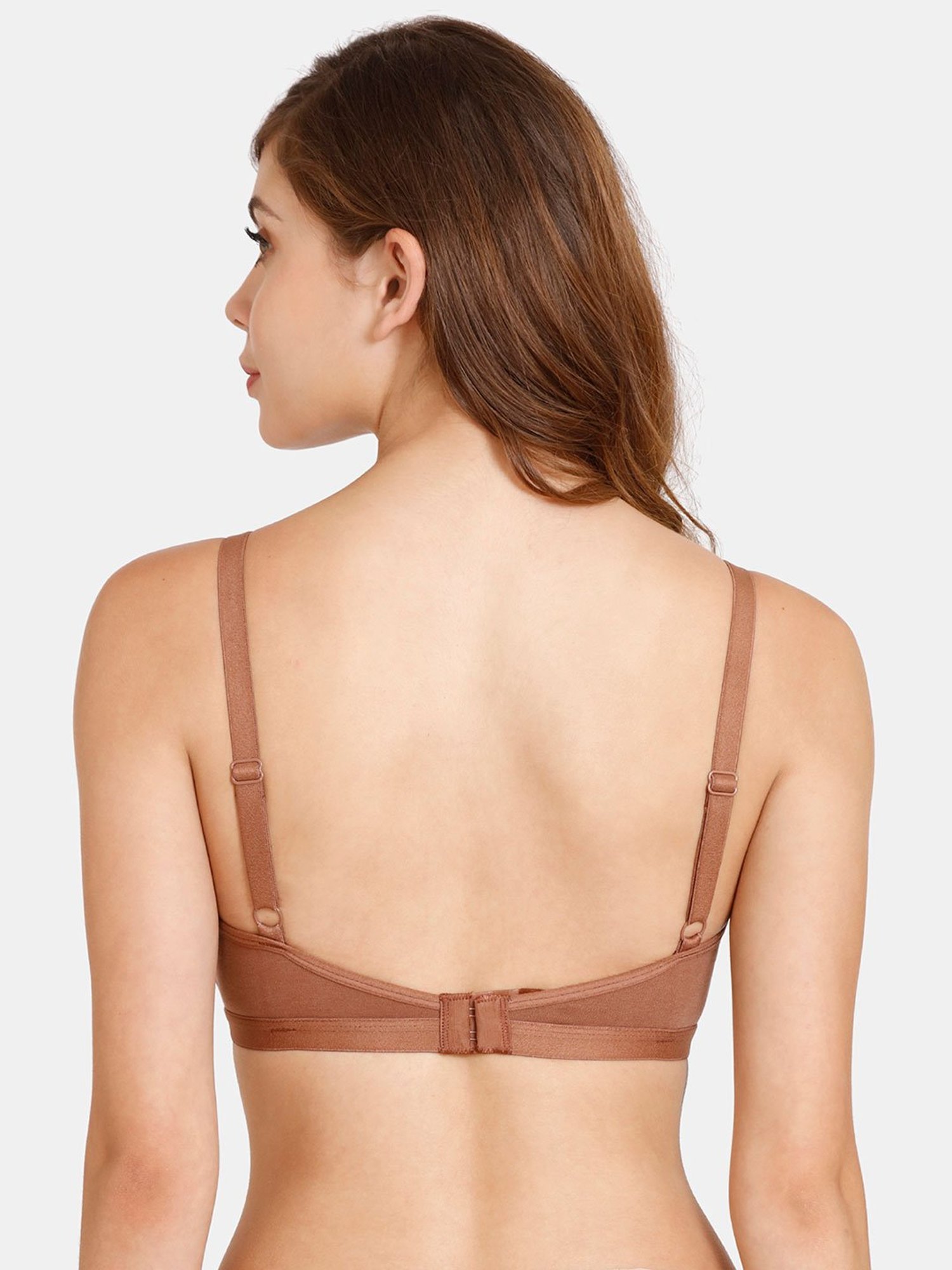 Rosaline by Zivame Brown Non Wired Non Padded Full Coverage Bra
