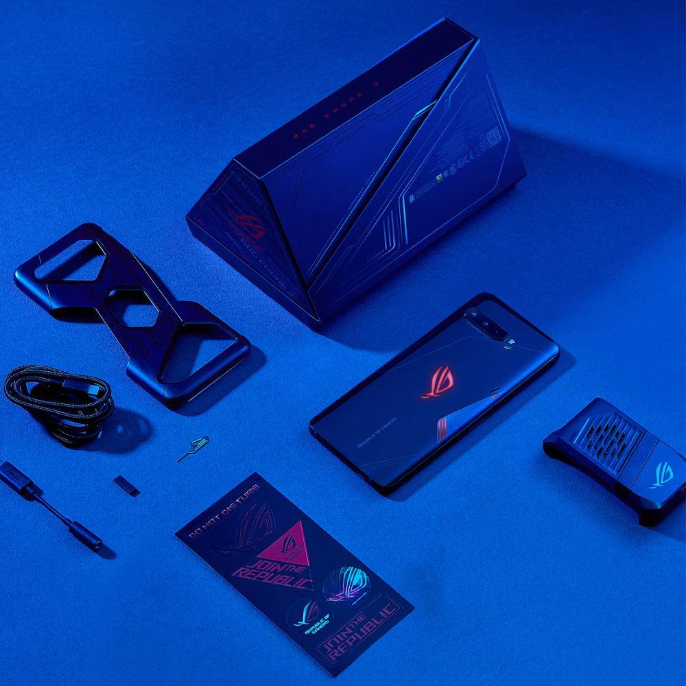 Original Global Rom Vesion ASUS ROG Phone 3 5G Snapdragon 865+ Game Phone RAM12GB/16GB ROM 128GB/256GB/512GB Dual Sim (GSM Only | No CDMA) Unlocked - Black