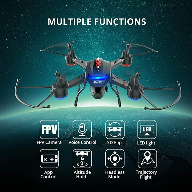F181W 1080P WiFi FPV Drone with WideAngle HD Camera Live Video RC Quadcopter with Altitude Hold Gravity Sensor Function RTF and Easy to Fly for Beginner amp Kids 2 Batteries Included