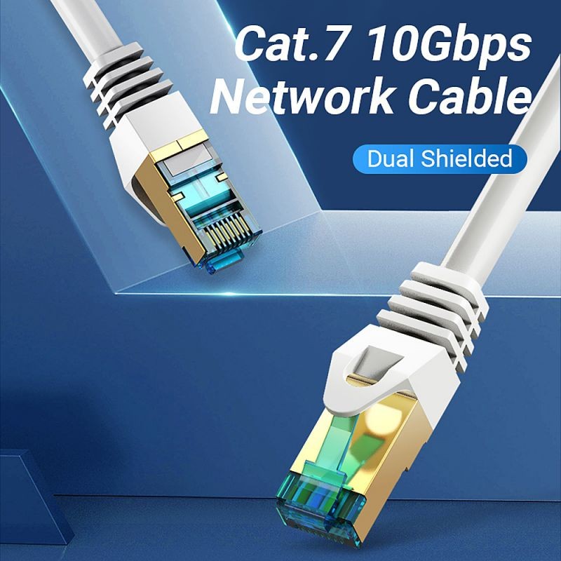 Vention Cat.7 10Gbps Network Cable RJ45 Dual Shielded SSTP Patch Cable Wire 10m