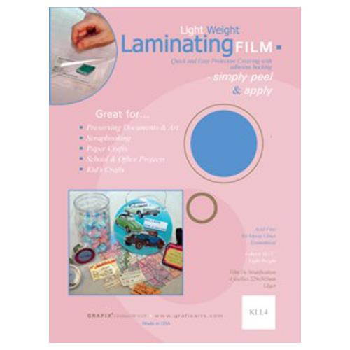 Grafix 9-Inch-by-12-Inch Light Weight Laminating Film, 4-Pack