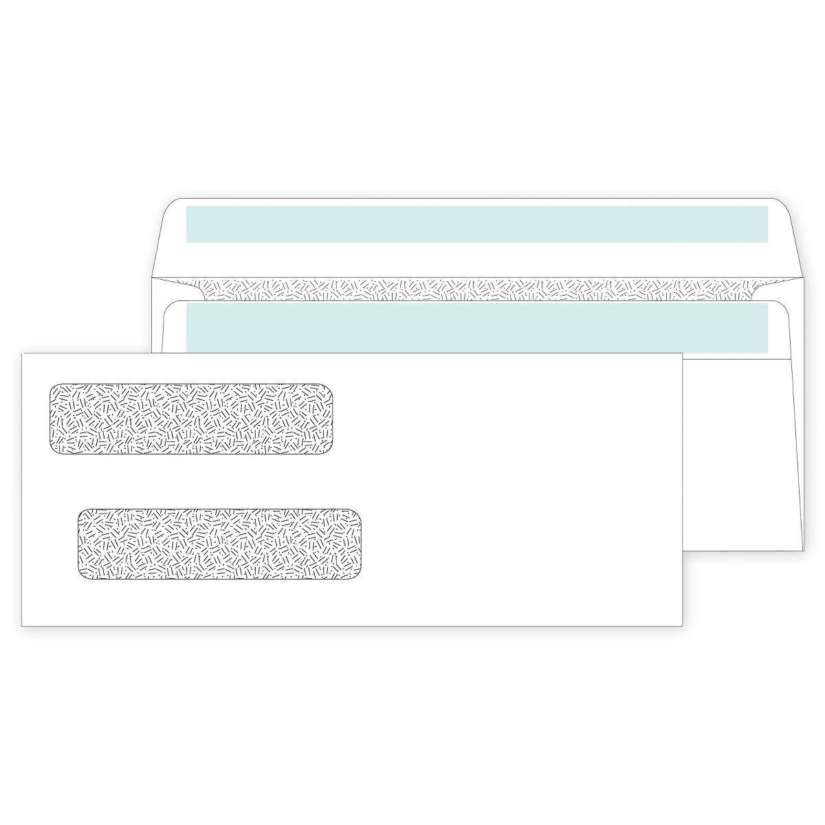 Double-Window Check Envelopes for Business (#8) - Self-Sealed (2000 qty)