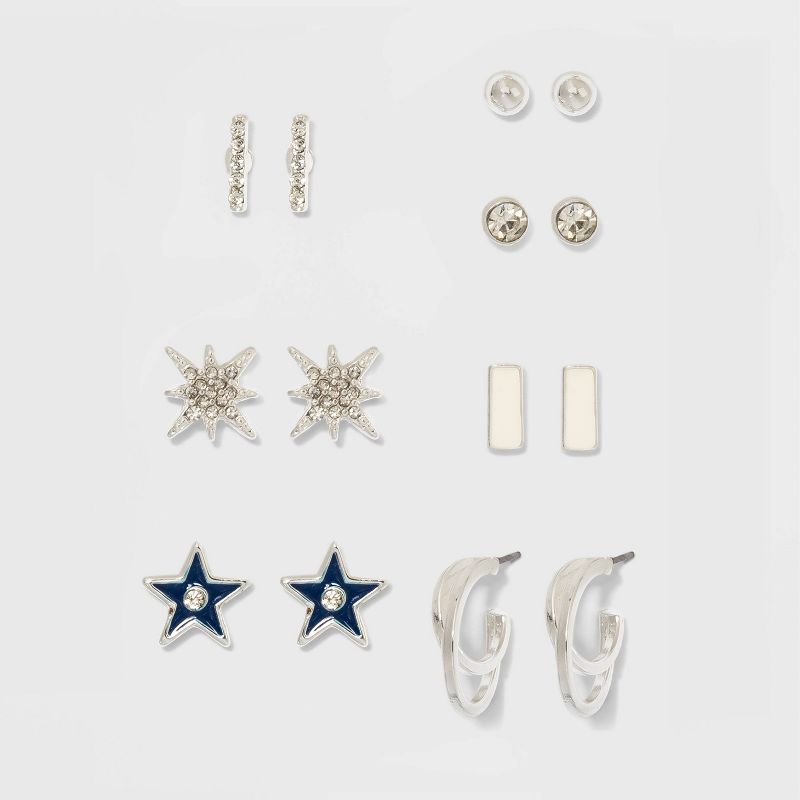 Earring Set 8pc - A New Day™ Silver