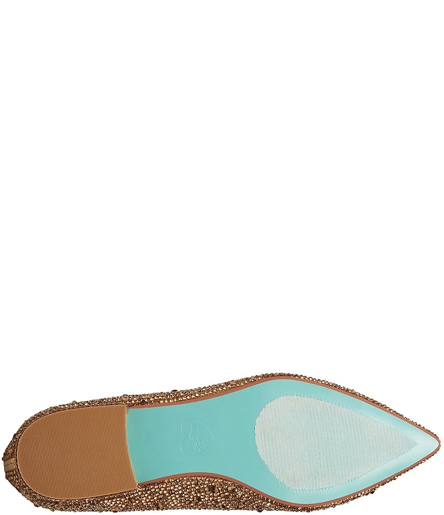 Blue by Betsey Johnson Jude Rhinestone Jeweled Dress Flats