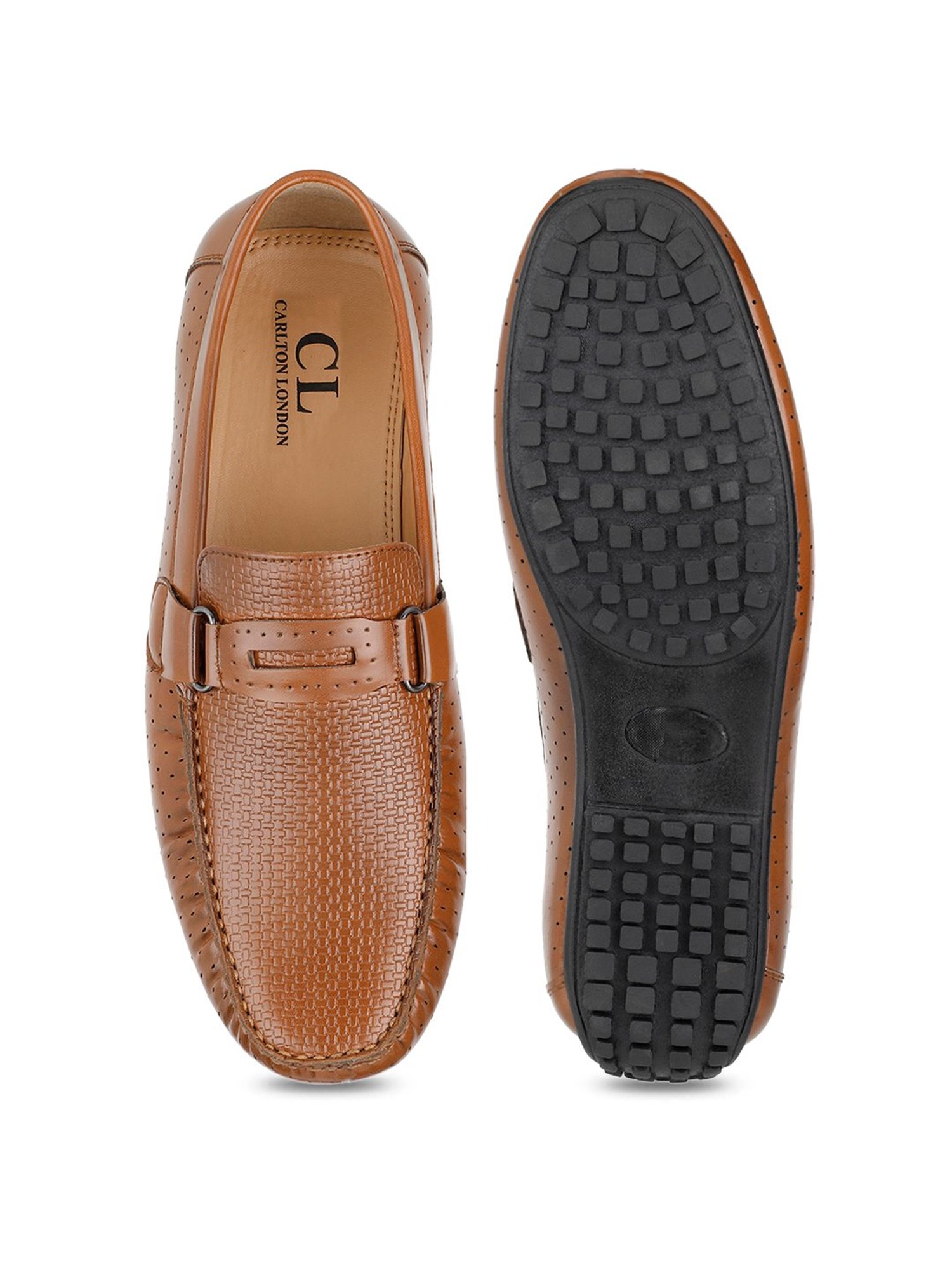 Carlton London Men's Tan Casual Loafers