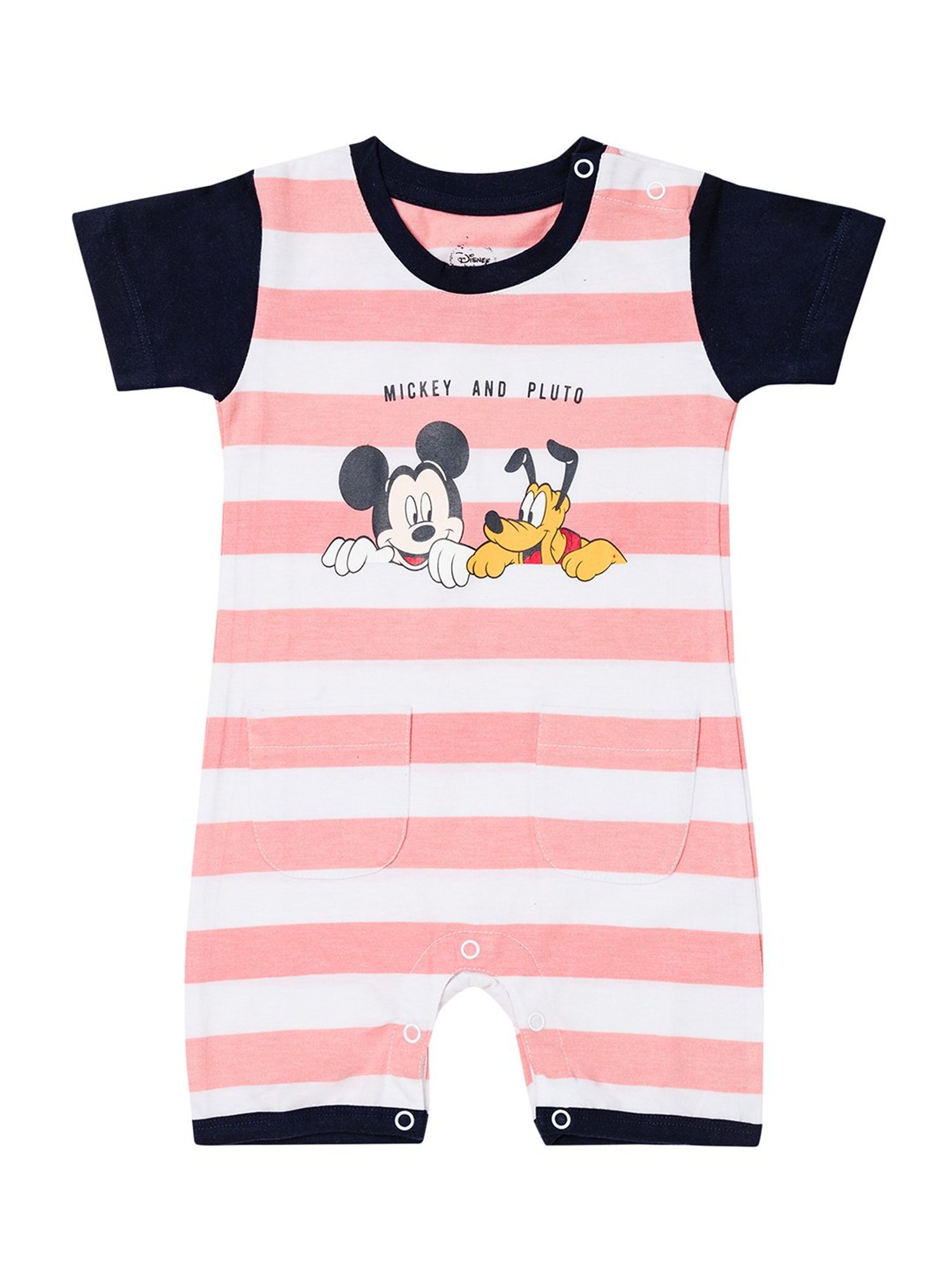 Bodycare Kids Peach & White Striped Romper