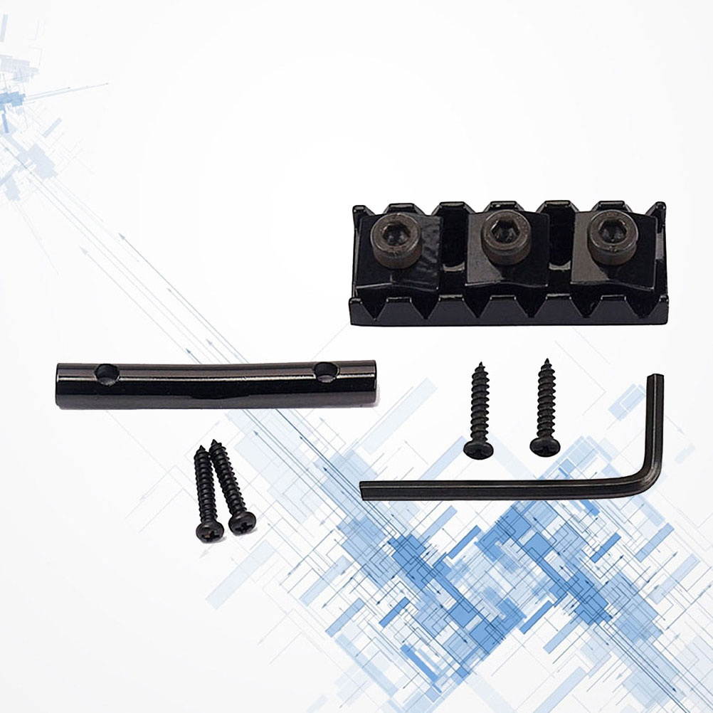 String Retainers Set Locking Nut String Tension Bar for Guitar Floyrose Bridge (Golden)