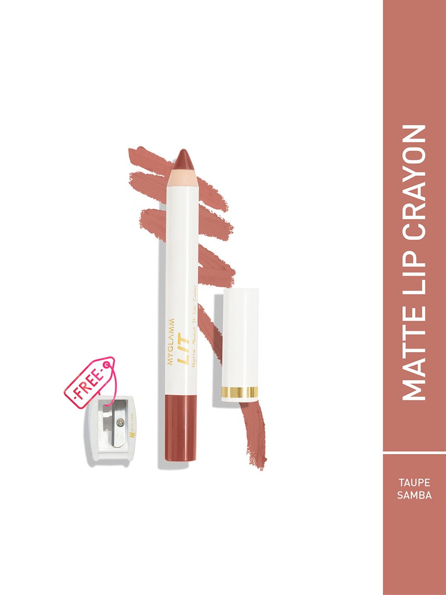 MyGlamm LIT Matte About It Lip Color Taupe Samba - 2.8 gm