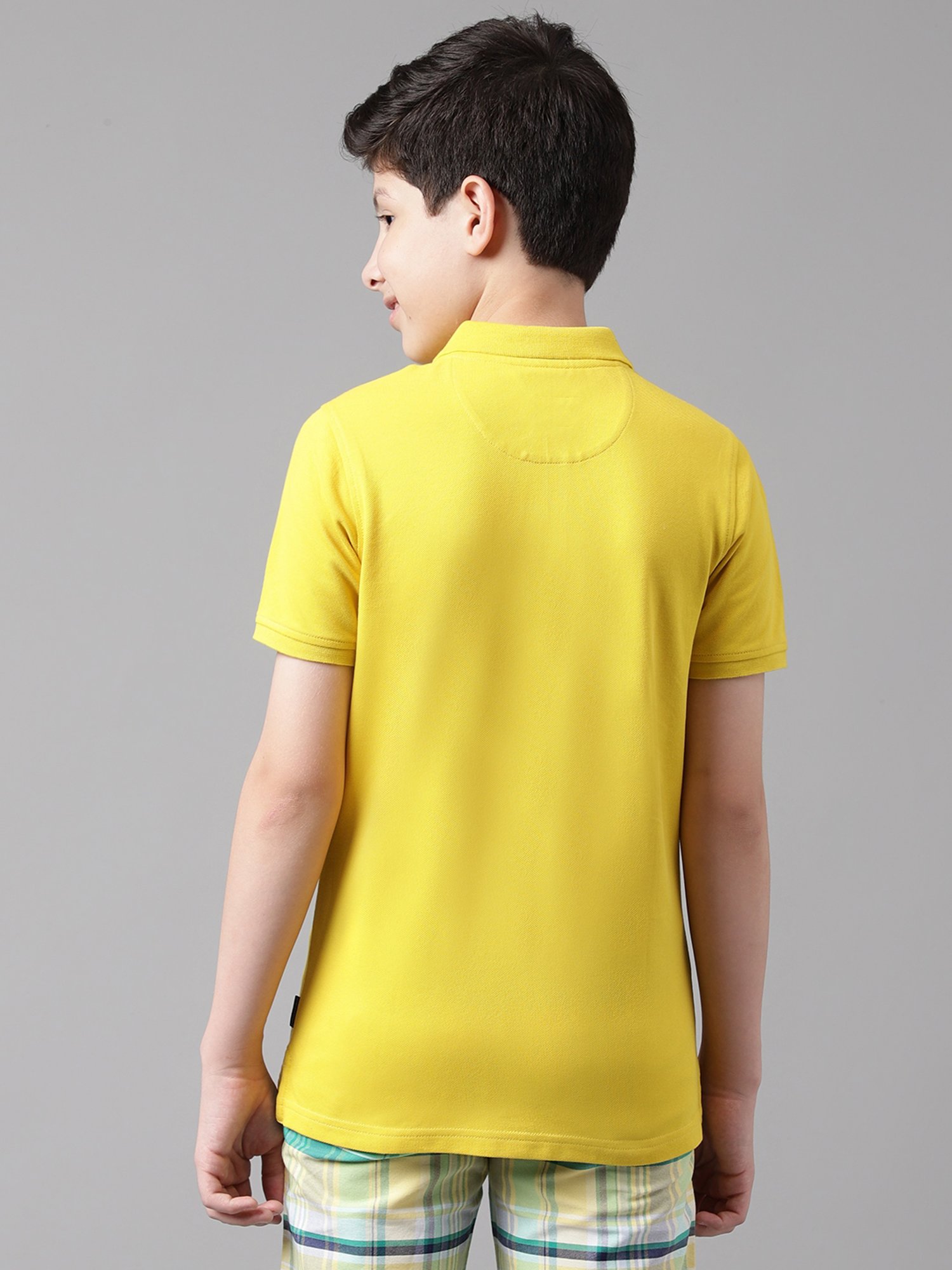 Beverly Hills Polo Club Kids Yellow Solid Polo T-Shirt