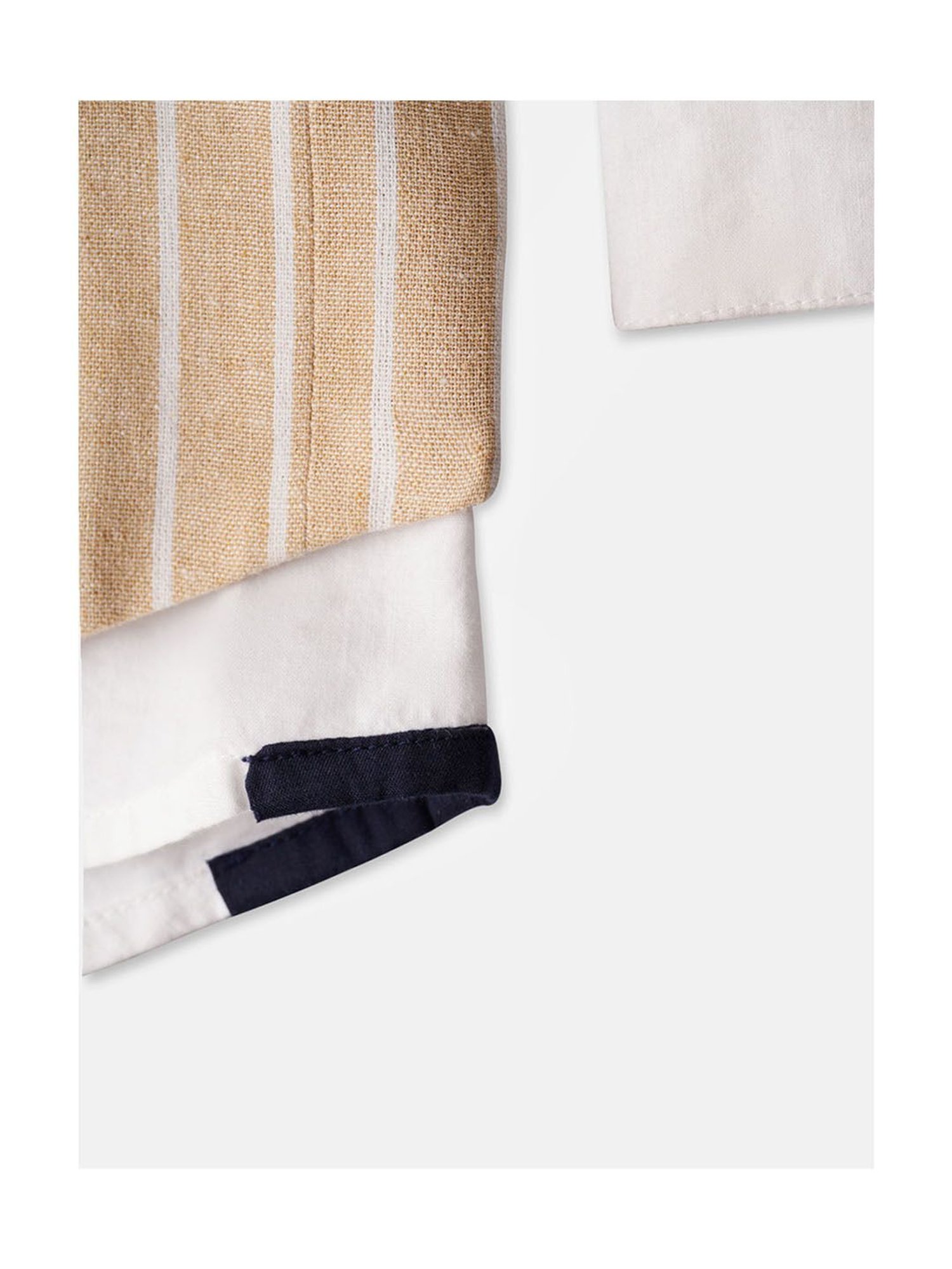 Angel & Rocket Kids Khaki Striped Waistcoat